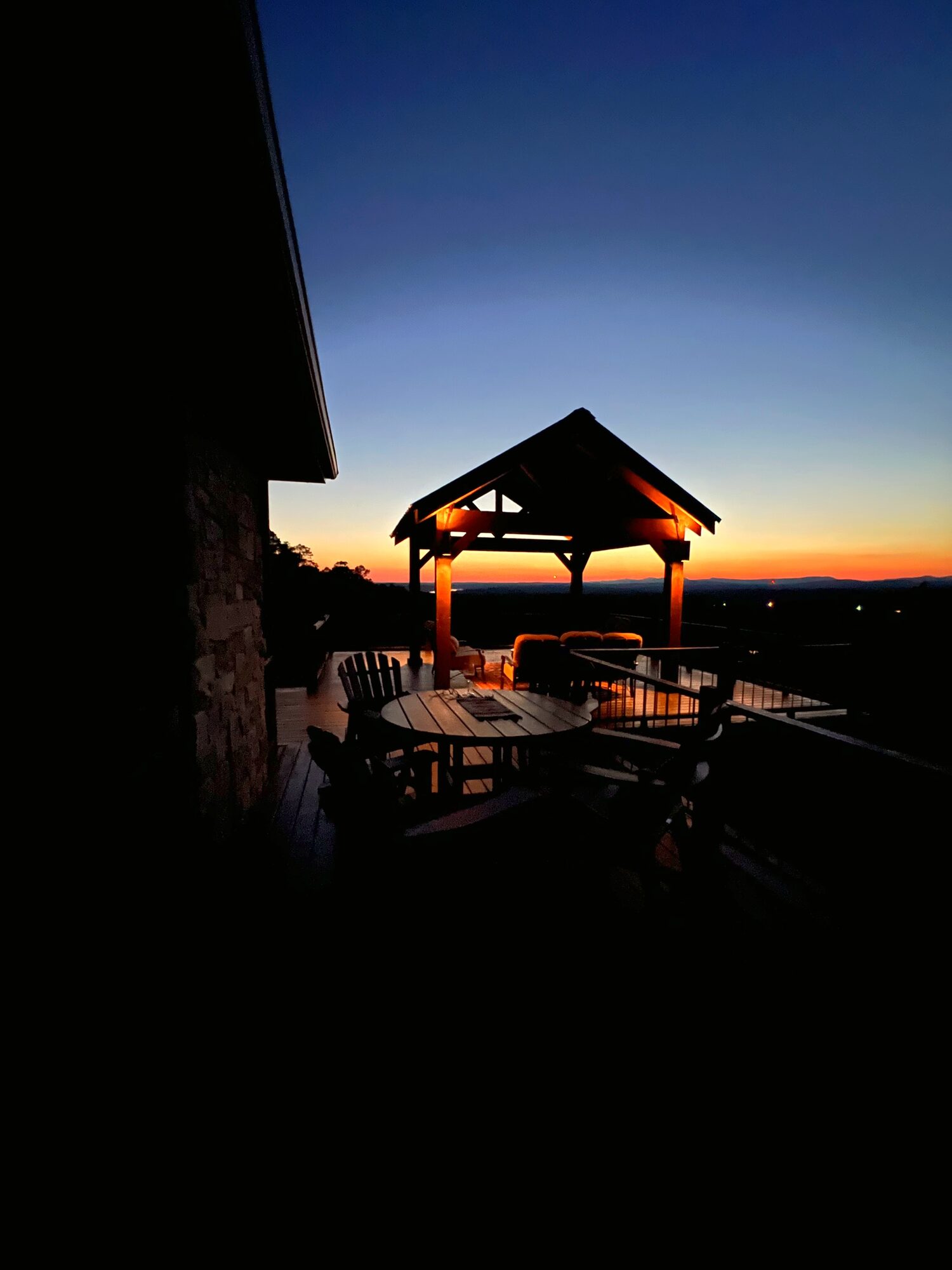 Dusk over the ridge — Mack Mountain Lodge